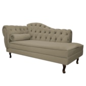 Divã Recamier Juliana Lado Direito 120 cm Suede Cappuccino - Amarena Móveis