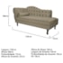 Divã Recamier Juliana Lado Direito 120 cm Suede Cappuccino - Amarena Móveis