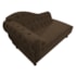Divã Recamier Juliana Lado Direito 120 cm Suede Marrom - Amarena Móveis