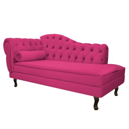 Divã Recamier Juliana Lado Direito 120 cm Suede Pink - Amarena Móveis