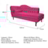 Divã Recamier Juliana Lado Direito 120 cm Suede Pink - Amarena Móveis