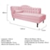Divã Recamier Juliana Lado Direito 120 cm Suede Rosa Bebe - Amarena Móveis