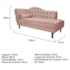 Divã Recamier Juliana Lado Direito 120 cm Suede Rose - Amarena Móveis