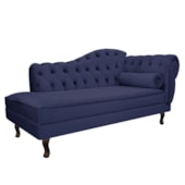 Divã Recamier Juliana Lado Esquerdo 120 cm Corano  Azul Marinho - Amarena Móveis