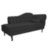 Divã Recamier Juliana Lado Esquerdo 120 cm Corano Preto - Amarena Móveis