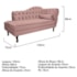 Divã Recamier Juliana Lado Esquerdo 120 cm Linho Rose - Amarena Móveis
