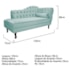 Divã Recamier Juliana Lado Esquerdo 120cm Suede Azul Tiffany - Amarena Móveis