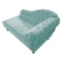 Divã Recamier Juliana Lado Esquerdo 120cm Suede Azul Tiffany - Amarena Móveis
