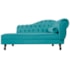 Divã Recamier Juliana Lado Esquerdo 120cm Suede Azul Turquesa - Amarena Móveis