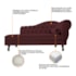 Divã Recamier Juliana Lado Esquerdo 120cm Suede Bordo - Amarena Móveis