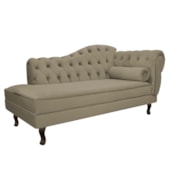Divã Recamier Juliana Lado Esquerdo 120cm Suede Cappuccino - Amarena Móveis