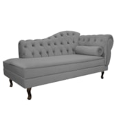 Divã Recamier Juliana Lado Esquerdo 120cm Suede Cinza - Amarena Móveis