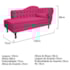 Divã Recamier Juliana Lado Esquerdo 120cm Suede Pink - Amarena Móveis