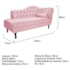 Divã Recamier Juliana Lado Esquerdo 120cm Suede Rosa Bebe - Amarena Móveis
