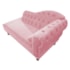 Divã Recamier Juliana Lado Esquerdo 120cm Suede Rosa Bebe - Amarena Móveis