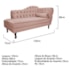 Divã Recamier Juliana Lado Esquerdo 120cm Suede Rose - Amarena Móveis