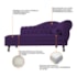Divã Recamier Juliana Lado Esquerdo 120cm Suede Roxo - Amarena Móveis