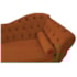 Divã Recamier Juliana Lado Esquerdo 120cm Suede Terracota - Amarena Móveis