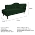 Divã Recamier Juliana Lado Esquerdo 120cm Suede Verde - Amarena Móveis
