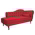 Divã Recamier Juliana Lado Esquerdo 120cm Suede Vermelho - Amarena Móveis