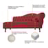 Divã Recamier Juliana Lado Esquerdo 120cm Suede Vermelho - Amarena Móveis