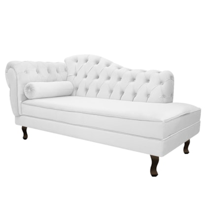 Diva Recamier Juliana130cm Lado Direito Corano Branco - Amarena Móveis