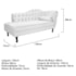 Diva Recamier Juliana130cm Lado Esquerdo Corano Branco - Amarena Móveis