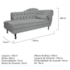 Diva Recamier Juliana130cm Lado Esquerdo Corano Cinza - Amarena Móveis