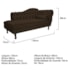 Diva Recamier Juliana130cm Lado Esquerdo Corano Marrom - Amarena Móveis