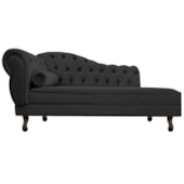 Diva Recamier Juliana140cm Lado Direito Linho Cinza Escuro - Amarena Móveis