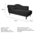 Diva Recamier Juliana140cm Lado Direito Linho Cinza Escuro - Amarena Móveis
