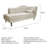 Diva Recamier Juliana160cm Lado Esquerdo Linho Bege - Amarena Móveis