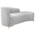 Divã Recamier Orgânico França 140cm Lado Dir Pés De Madeira Bouclé Branco