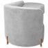 Divã Recamier Orgânico França 140cm Lado Dir Pés De Madeira Bouclé Branco