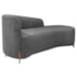 Divã Recamier Orgânico França 140cm Lado Dir Pés De Madeira Bouclé Cinza