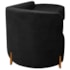 Divã Recamier Orgânico França 140cm Lado Dir Pés De Madeira Bouclé preto