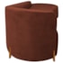 Divã Recamier Orgânico França 140cm Lado Dir Pés De Madeira Bouclé Terracota