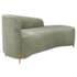Divã Recamier Orgânico França 140cm Lado Dir Pés De Madeira Bouclé Verde Oliva