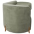 Divã Recamier Orgânico França 140cm Lado Dir Pés De Madeira Bouclé Verde Oliva