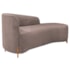 Divã Recamier Orgânico França 140cm Lado Dir Pés madeira Linho Rose