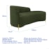 Divã Recamier Orgânico França 140cm Lado Dir Pés Metal Dourado Linho Verde