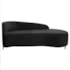 Divã Recamier Orgânico França 140cm Lado Dir Pés metal Preto Bouclé Preto