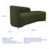 Divã Recamier Orgânico França 140cm Lado Dir Pés Metal Preto Linho Verde