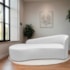Divã Recamier Orgânico França 140cm Lado Esquerdo Bouclé Branco - Amarena Moveis