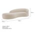 Divã Recamier Orgânico França 140cm Lado Esquerdo Linho Bege - Amarena Moveis