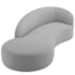 Divã Recamier Orgânico França 140cm Lado Esquerdo Linho Cinza Claro - Amarena Moveis