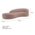 Divã Recamier Orgânico França 140cm Lado Esquerdo Linho Rose - Amarena Moveis
