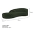 Divã Recamier Orgânico França 140cm Lado Esquerdo Linho Verde - Amarena Moveis