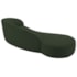 Divã Recamier Orgânico França 140cm Lado Esquerdo Linho Verde - Amarena Moveis