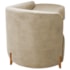 Divã Recamier Orgânico França 160cm Lado Dir Pés madeira Bouclé Bege